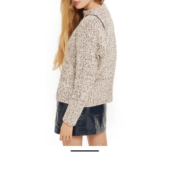 Topshop tweedy envelope neck sweater size 6 - Picture 3 of 4